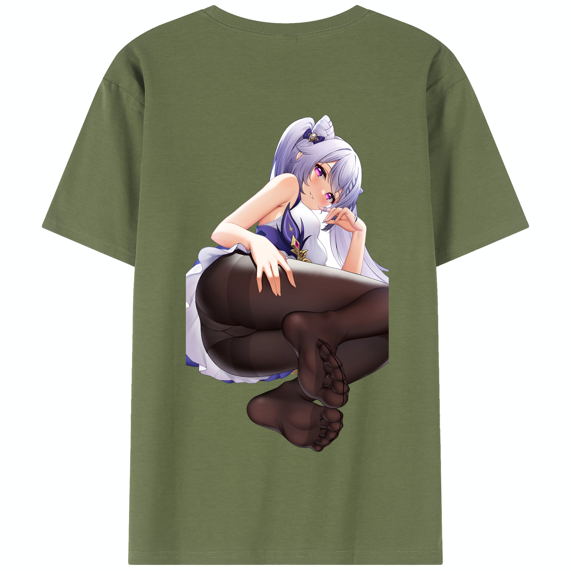 げんし神 刻晴 こくせい genshin Kokusei 綿100％半袖Tシャツ（背面プリント）